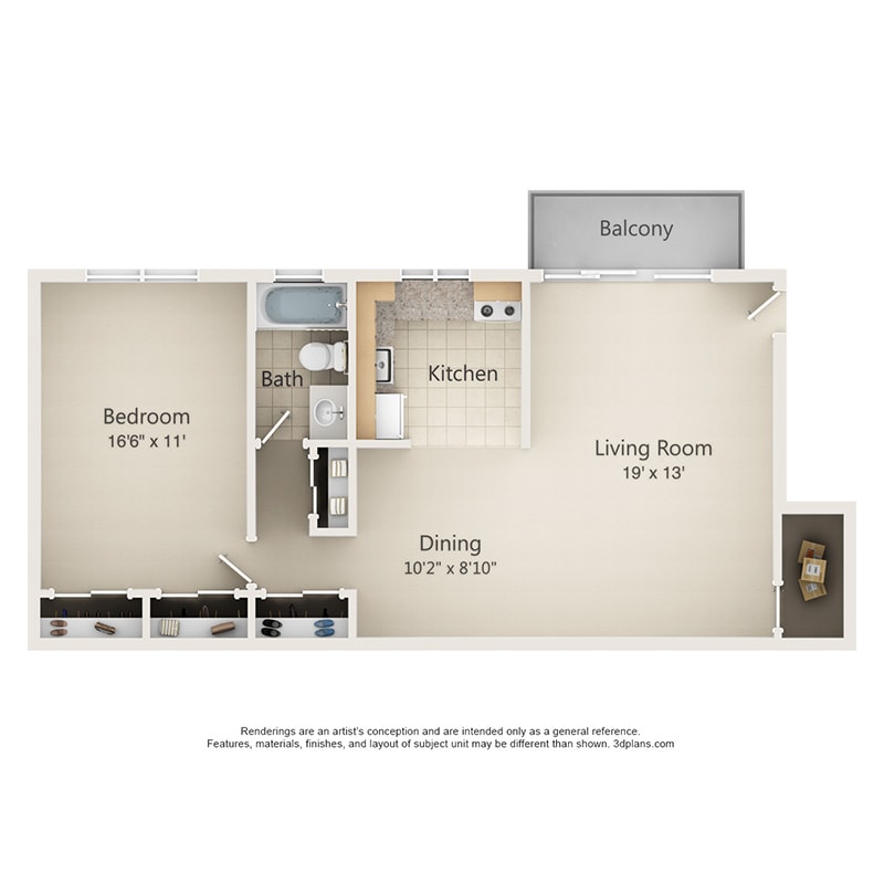 A1 Renovated floor plan