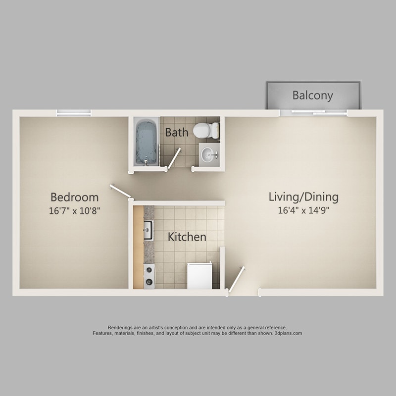 A1 RENOVATED floor plan