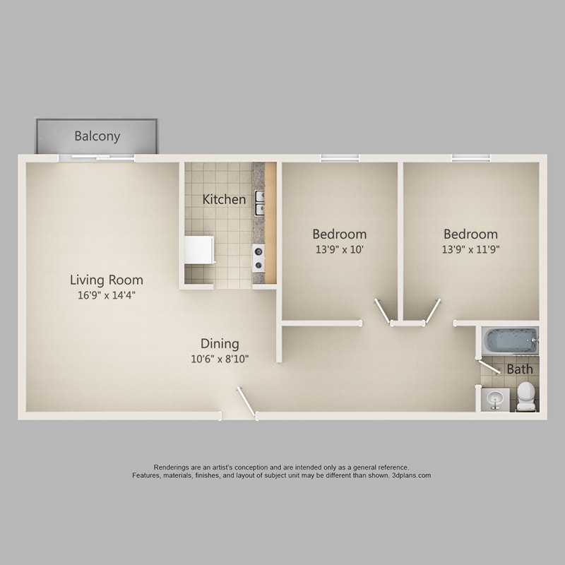 B1 RENOVATED floor plan