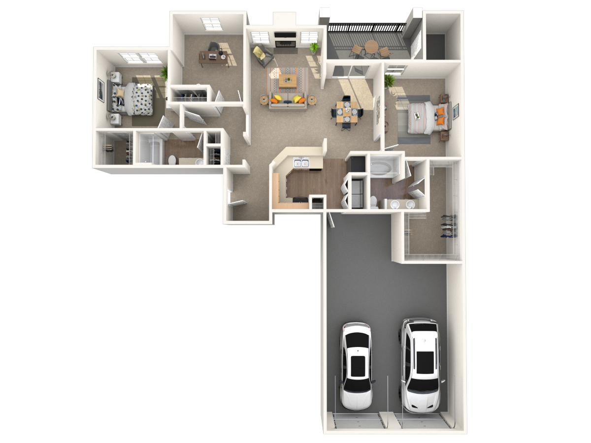 Pasadena I Renovated floor plan