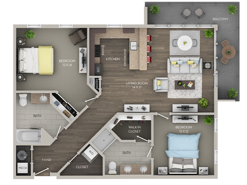 14x17 living room layout